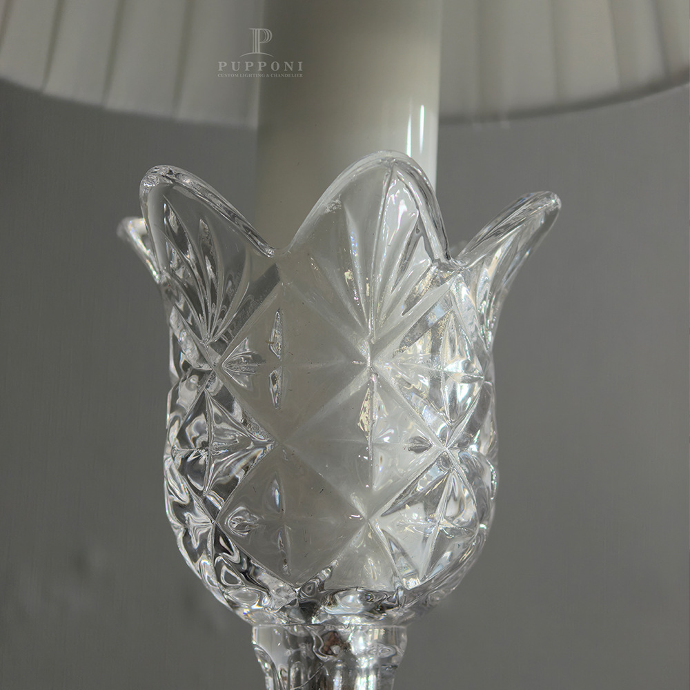 Luz de lujo de cristal francés lámpara de pared de fondo de la sala de estar moderna y simple dormitorio cabezal de cama pasillo lámpara retro