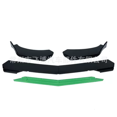 Big Surrounded spoiler for car protection - pointed-style-blackgreen