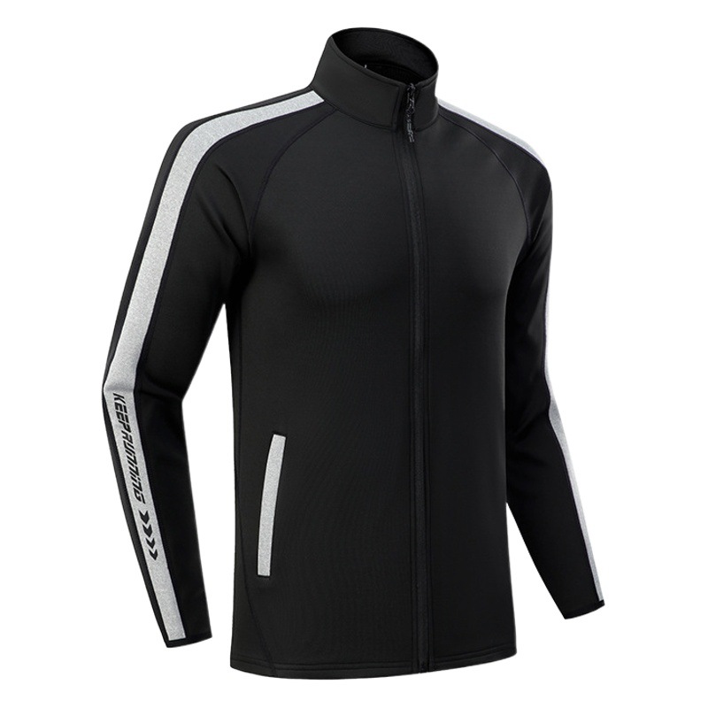 Primavera y otoño hombres y mujeres AD deportes chaqueta casual de secado rápido transpirable slim fit Plus tamaño fitness correr chaqueta con cremallera en stock