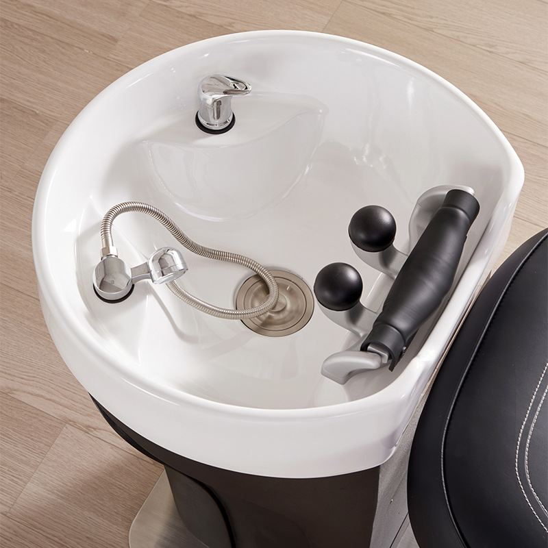 Peluquería champú cama salón de pelo de cerámica cuenca profunda cama de champú salón de pelo medio acostado cama de Lavado especial salón de belleza