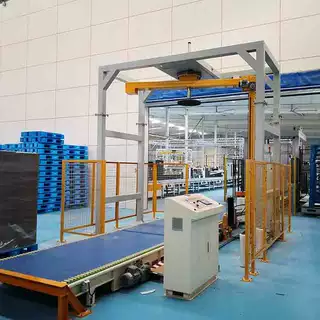 大宏 摇臂在线缠绕机 托盘仓出货 高速摇臂包装流水线 实力厂家