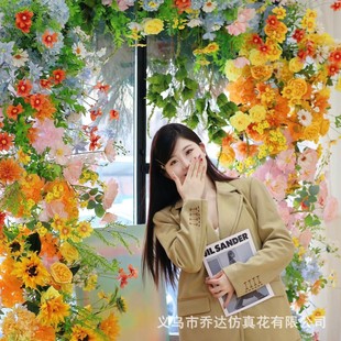 Monet Garden Simulation Flower Monet Worneted Wedding Flower Material Window Cloth Flower Flower Simulation Rose Silk Flower Art