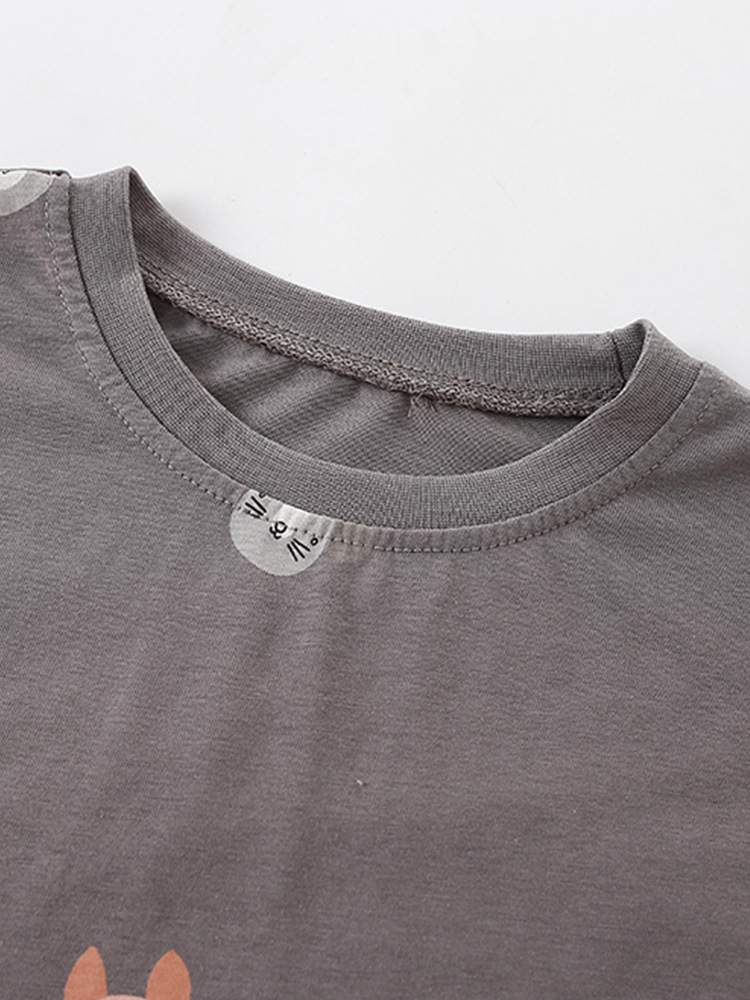 Malwee camiseta de otoño para niñas, niños y medianos, camiseta de cuello redondo para niñas, camiseta de mangas largas, camiseta de fondo para niños