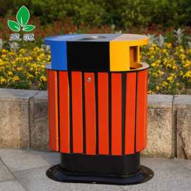 户外垃圾桶不锈钢塑木大号环卫商用景区公园分类垃圾箱室外果皮箱