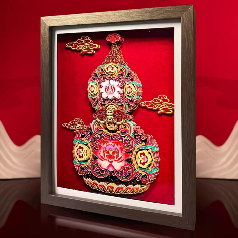 Новые китайские креативные украшения из тыквы многоцветные вырезанные из бумаги