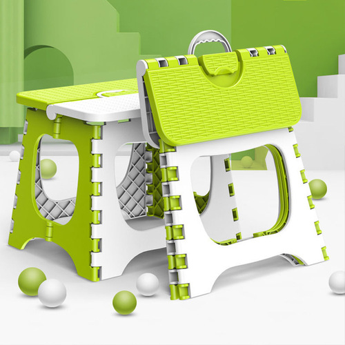 Plastic folding small stool portable thickened household space-saving outdoor fishing camp chair lightweight retractable