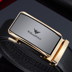 英皇保羅男士皮帶真皮牛皮自動扣年輕人潮流腰帶奢侈品商務褲帶男