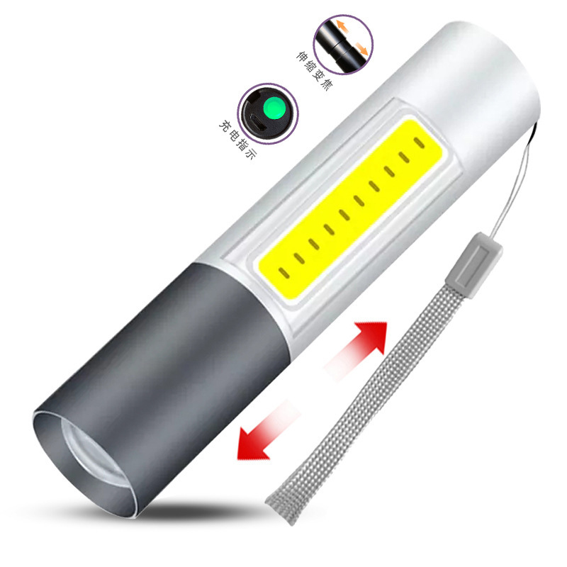 クロスボーダーled強光懐中電灯充電可能多目的遠射携帯超亮家庭用ミニ携帯サイドライト|undefined