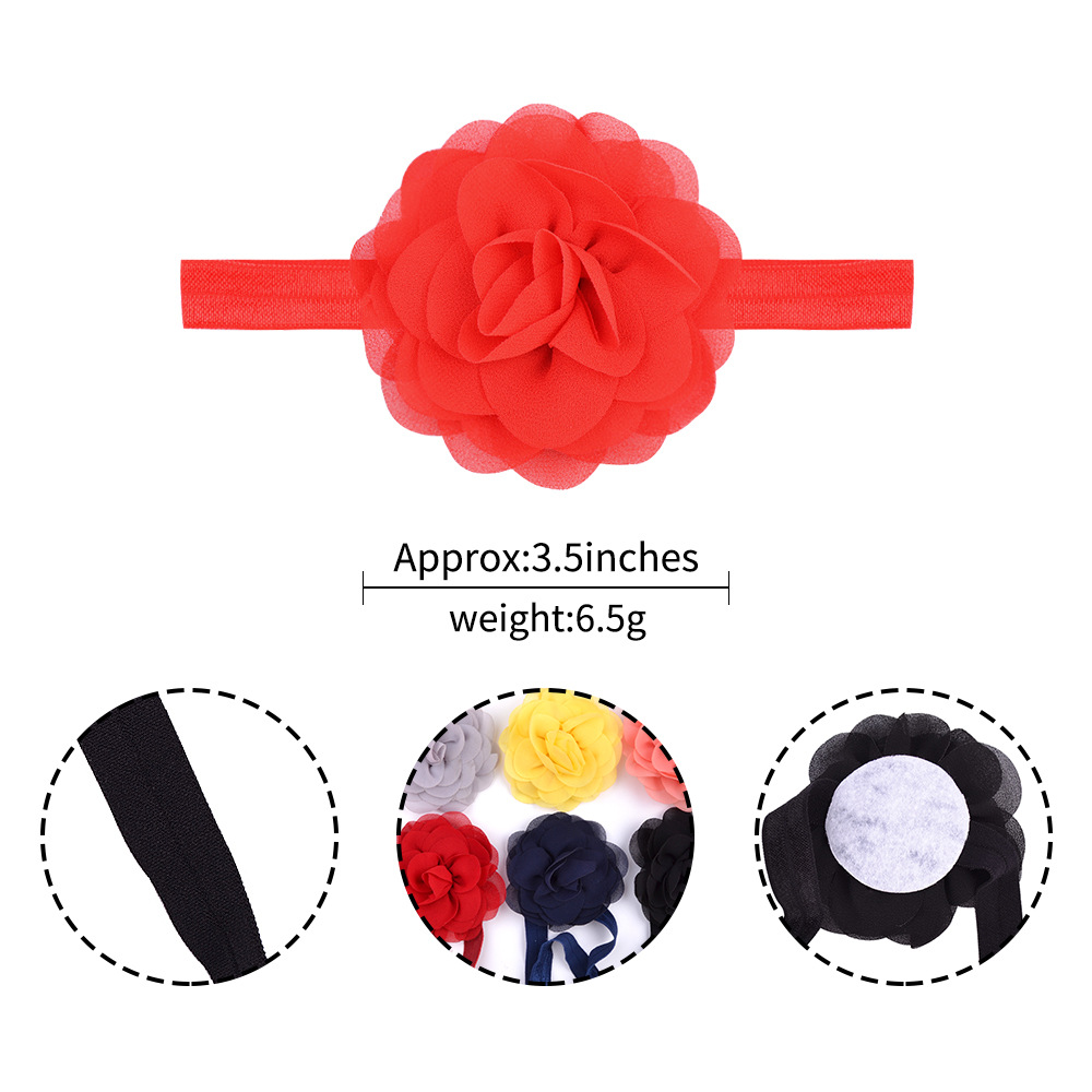 New Chiffon Flower Headband Baby Hair Accessories Wholesale Nihaojewelry display picture 2