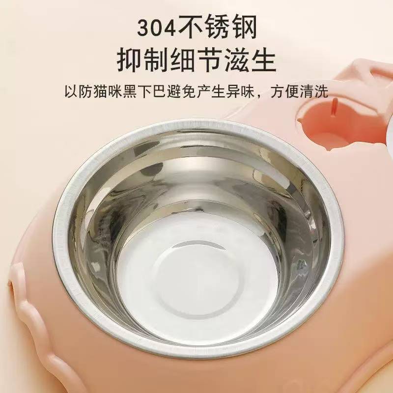 新款跨境宠物碗自动喂食饮水一体保护颈椎猫碗狗碗通用宠物用品|undefined