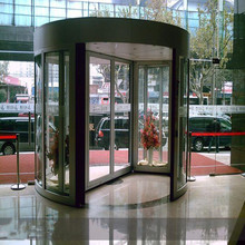 厂家直营自动感应旋转门酒店大堂两翼三翼防夹电动旋转门