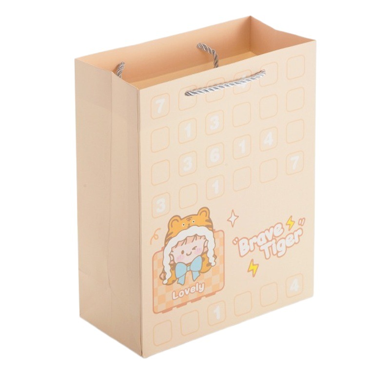 Simple lindo regalo del Día DE LOS Niños de dibujos animados para Kindergarten bebé regalo de cumpleaños regalo portátil bolsa de papel