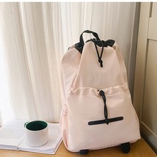 跨境运动双肩包男女款轻便防泼水抽绳郊游包大学生上课包徒步背包