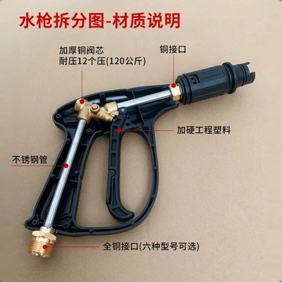 High pressure car wash water gun: Gun Head Type 380/55/58, Spray Gun