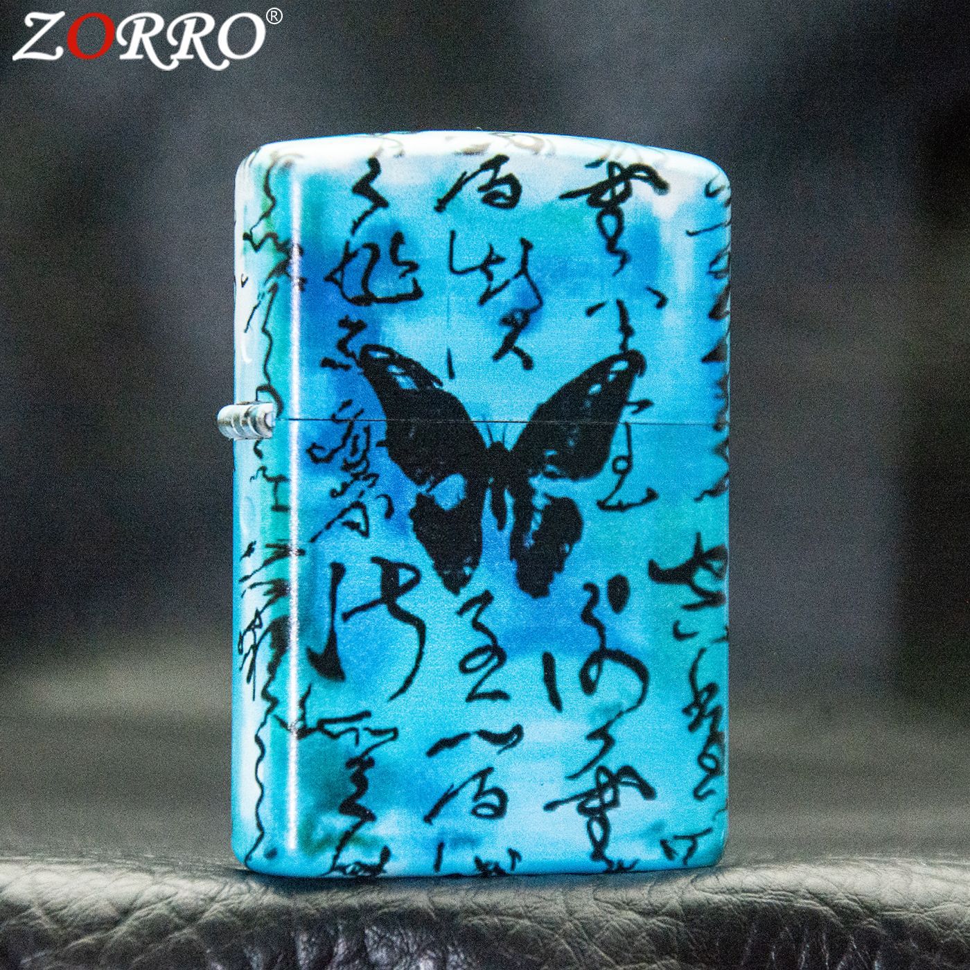 ZORRO佐罗彩印庄生晓梦煤油彩印打火机翻盖防风砂轮正个性创意批