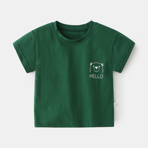 Children's short-sleeve spandex pure cotton t-shirt 0-3 years old for boys and girls, baby half-sleeve ultra-thin top infant summer shirt children's clothing