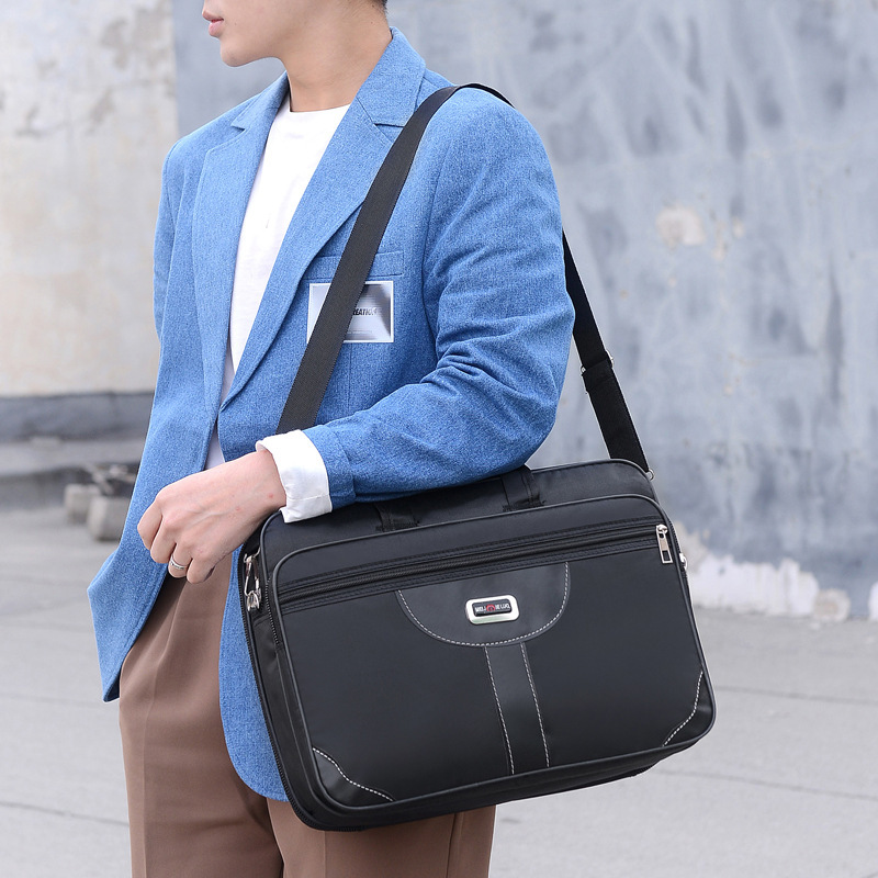 Multifunctional Thickened Briefcase, Business Office Laptop Bag, Wear-Resistant Large-Capacity Men's Conference Document Bag Multifunctional Thickened Briefcase, Business Office Laptop Bag, Wear-Resistant Large-Capacity Men's Conference Document Bag