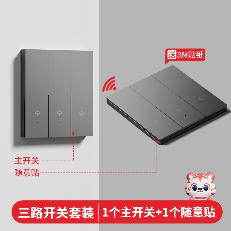 Interruptor de control remoto inalámbrico de doble control sin cableado panel de lámpara doméstica remota aleatoria 220v controlador inteligente image 13