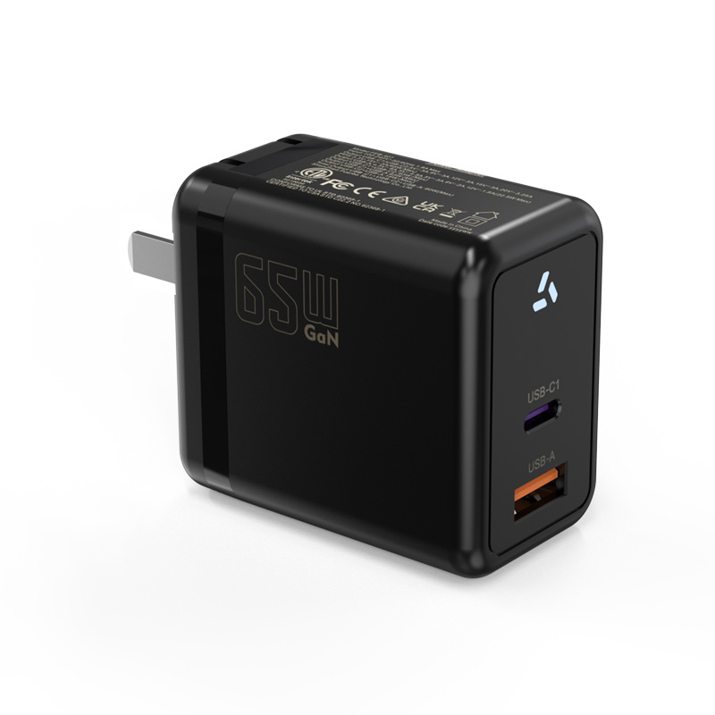 PD65W adaptador de alimentación de teléfono móvil de Apple 3c certificado 65W nitruro de gallio doble puerto cabeza de carga rápida