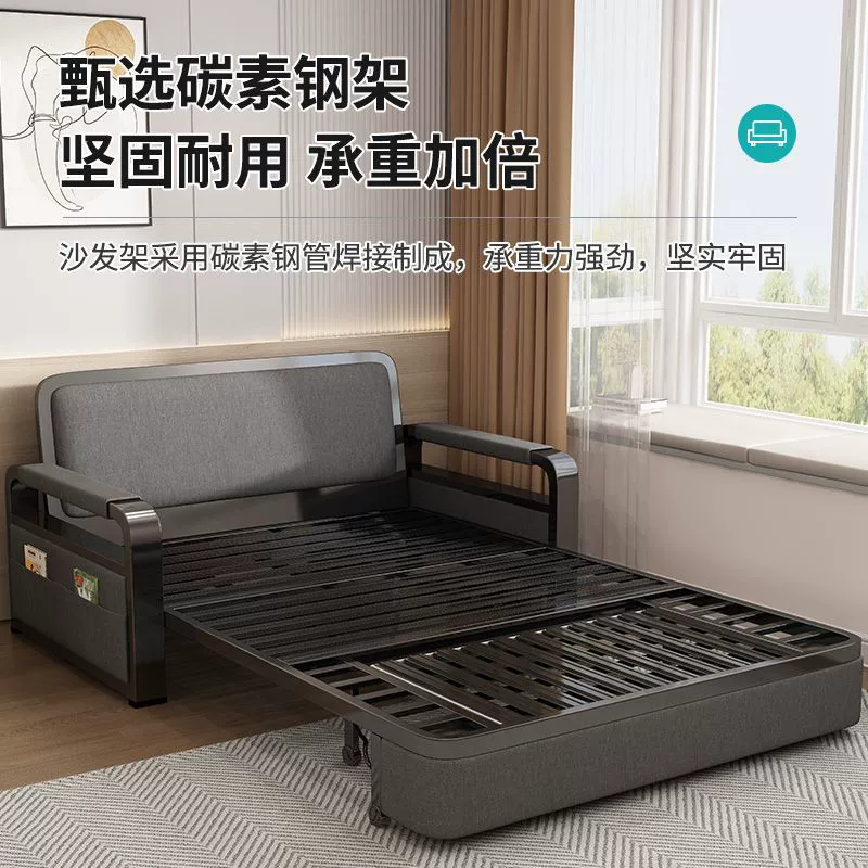 Диван-кровать двойного назначения, складная маленькая квартира, гостиная, многофункциональная выдвижная кровать, интернет-знаменитость, съемная и моющаяся тканевая односпальная кровать-диван