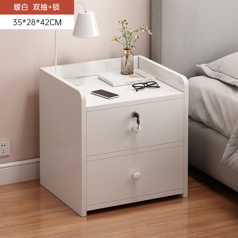 Escritorio de cabezal de cama simple moderno dormitorio alquiler de habitaciones de almacenamiento estante armario de almacenamiento 2025 nuevo