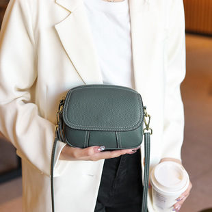 Small small bag, fashionable universal shoulder bag, one-shoulder bag, genuine leather, city style