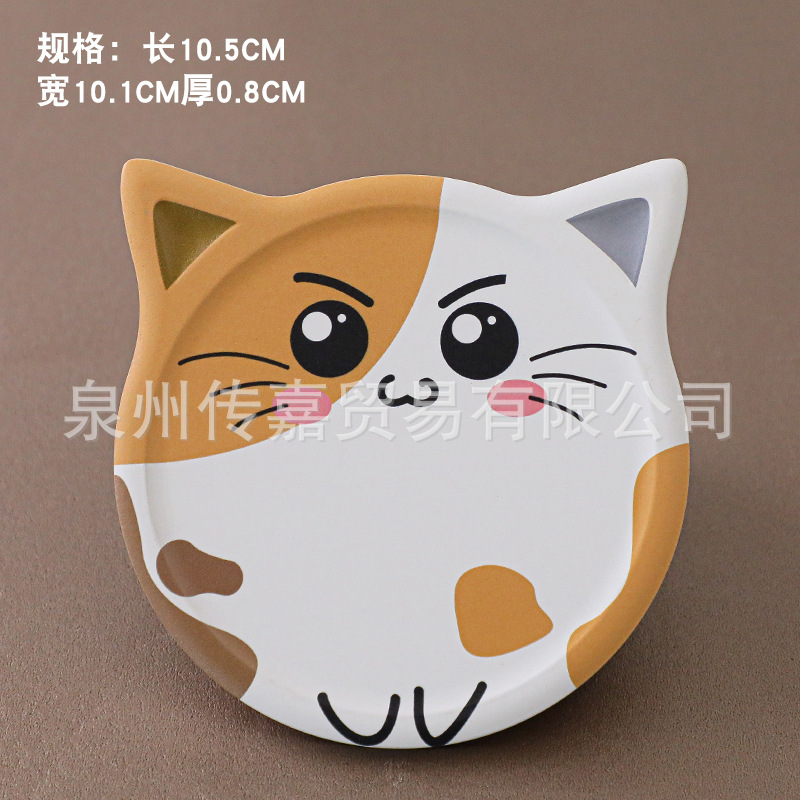 Cerámica posavasos gato creativo montaña corcho absorbente montaña lindo mascota de dibujos animados creativo regalo logotipo personalizado impresión