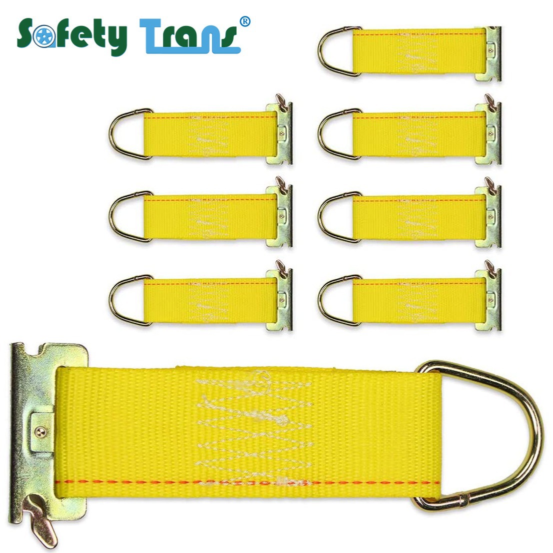 E型扣 黄色织带 三角环 E-Track车厢轨道连接带 涤纶织带