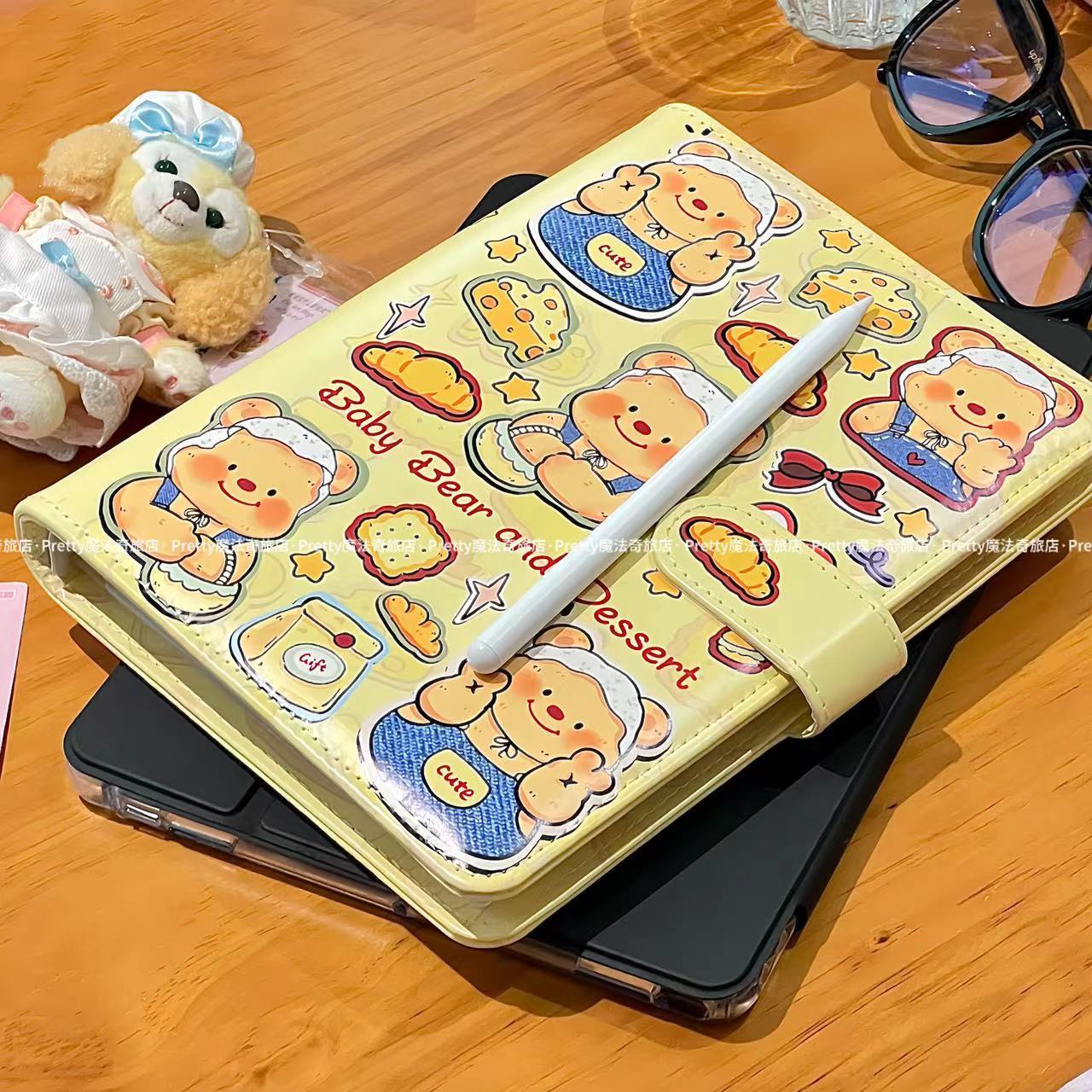 小紅書同款可愛少女心黃油小熊pu卡冊活頁收納冊追星小卡紀念冊