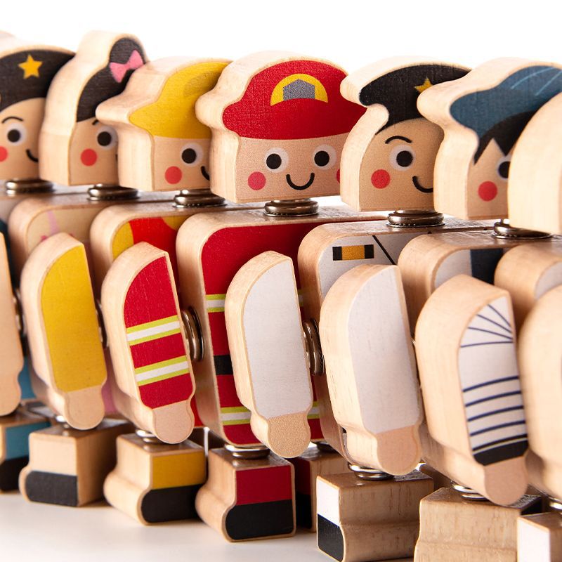 Robótico de madera de construcción de bloques de construcción de modelado creativo para niños para construir un juego de ensamblaje de juguetes de puzzle
