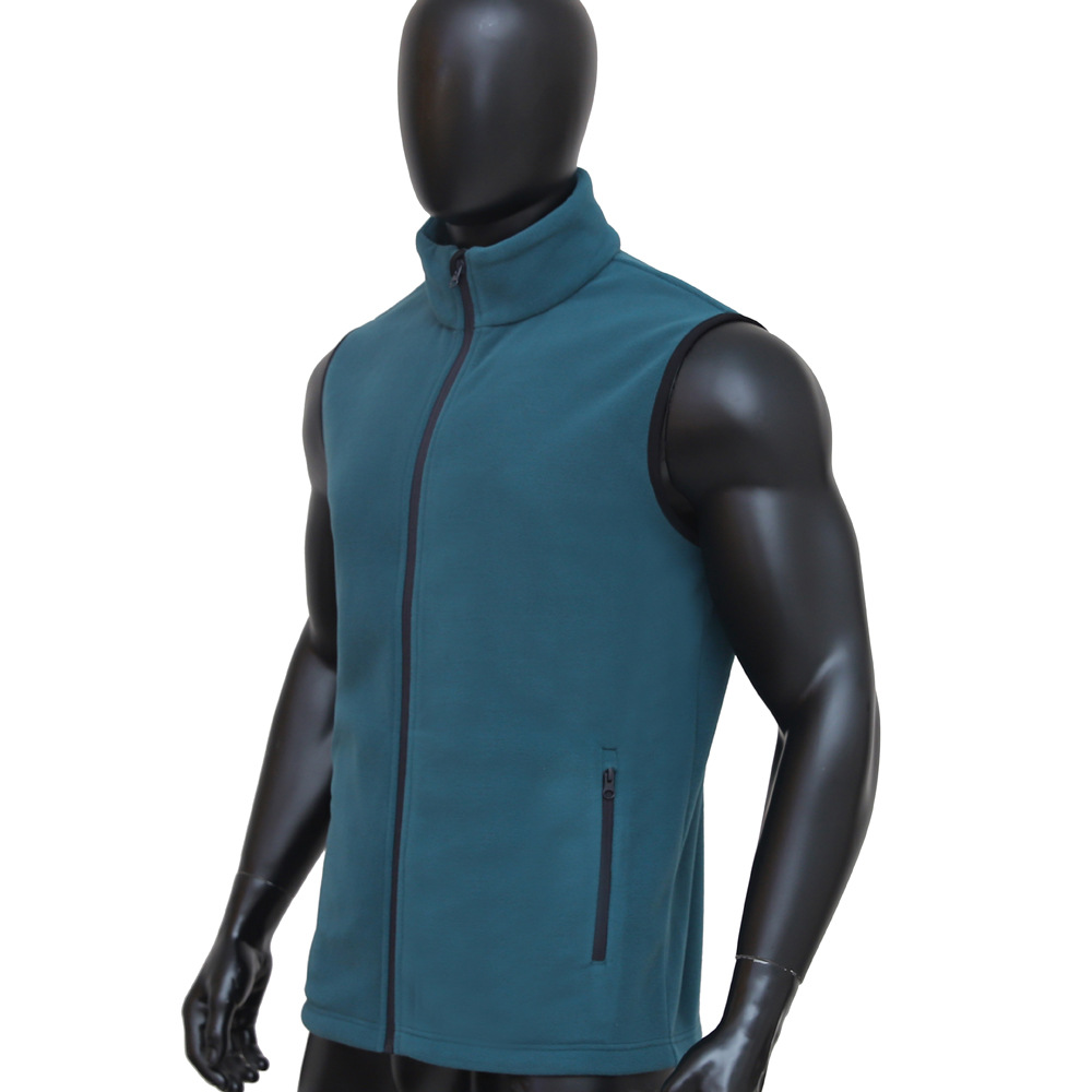 Men's Fleece Vest, Suitable for Spring, Autumn, and Winter, Can Be Worn Outside or Inside, Cardigan-Style, Thickened and Warm