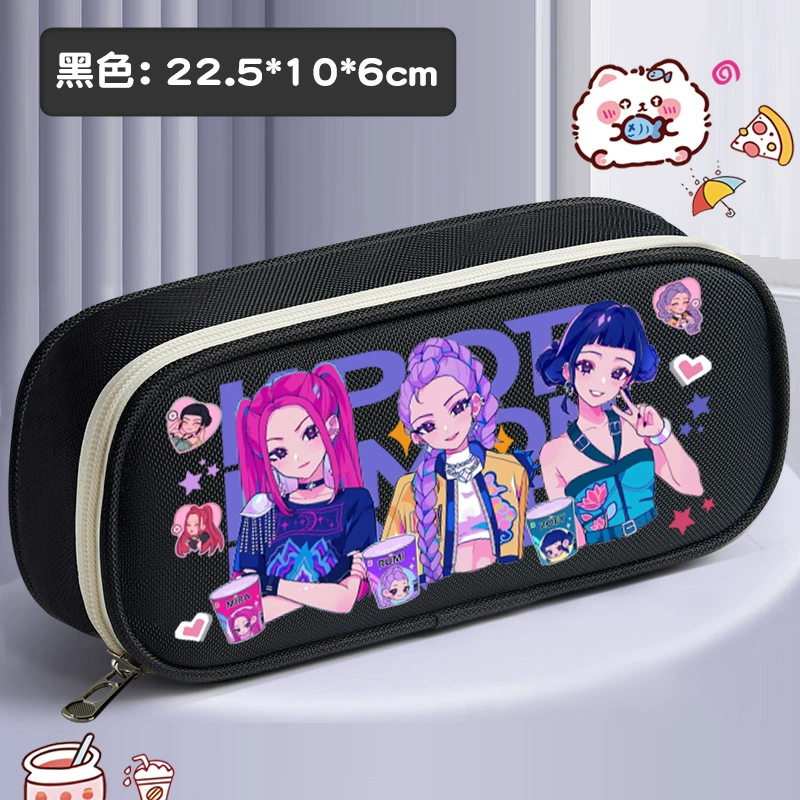 Capacious cartoon pencil case for students, oxford cloth