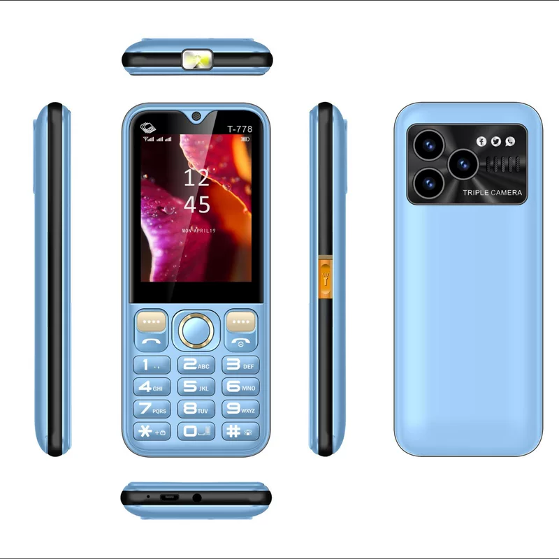 2024 New product cross-border explosion T-778 Direct button function machine Student ring network