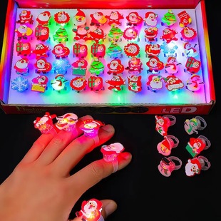 Christmas Necklace Luminous Halloween Brooch Watch Ring Halloween Christmas Luminous Small Toys Wholesale