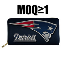 独立站NFL新英格兰爱国者多功能手拿包来图定 制欧美女士长款钱包