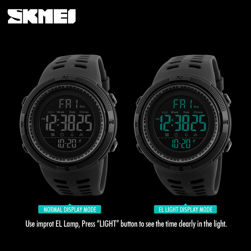 Skmei deportes al aire libre estudiante impermeable reloj deportivo luminoso skmei cronómetro de los hombres cuenta atrás reloj electrónico