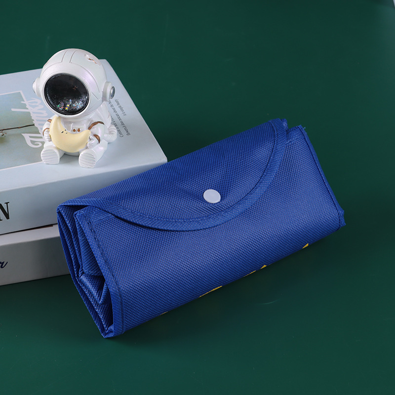 Free Design non-woven folding bag UV screen printing portable non-woven storage shopping folding packaging bag