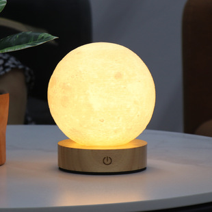 3D moon lamp moon lamp bedroom creative ins night light sleep lamp table lamp charging touch remote control bedside lamp