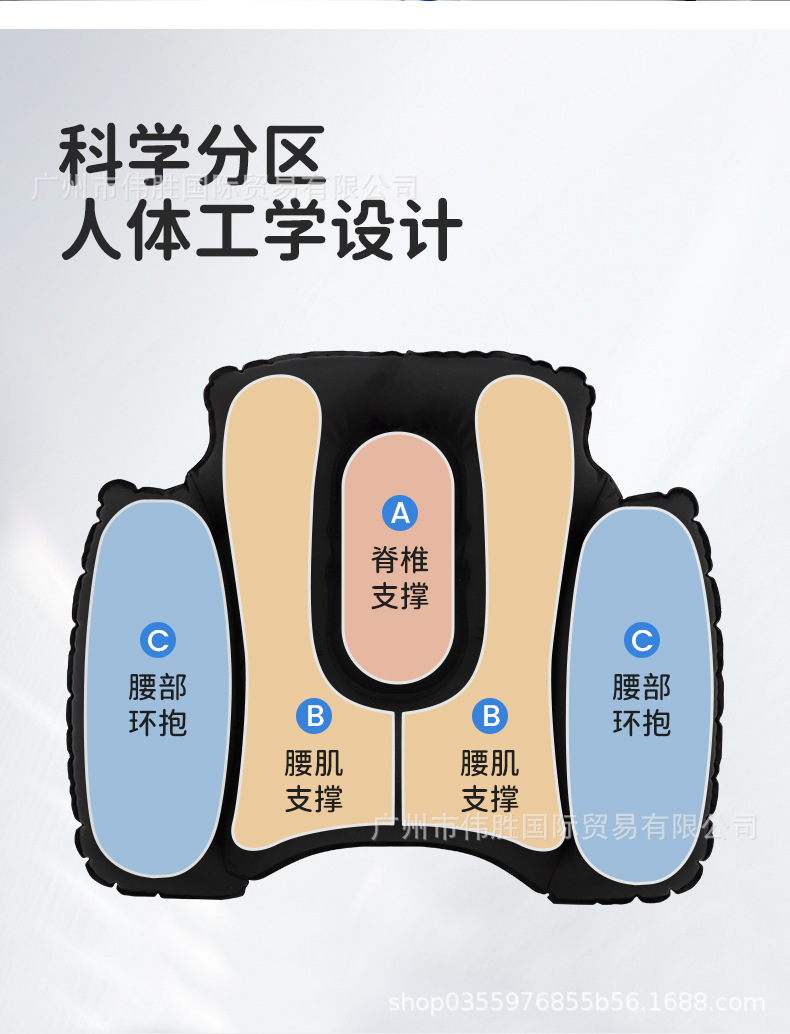 Lumbar Support Pillow Cushion for Seat, Waist Support for Long Sitting, Sleeping, Office Chair, Backrest Cushion, Magic Tool