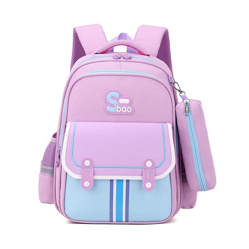 Nueva gran capacidad de los niños schoolbag niñas de la escuela primaria Grado 1-3-6 de reducción de carga de protección de la columna vertebral niños bolsa de escuela