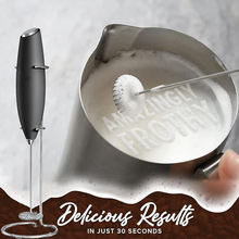 产地货源自动电动纯色咖啡打发器Milk Frother带支架咖啡奶泡器
