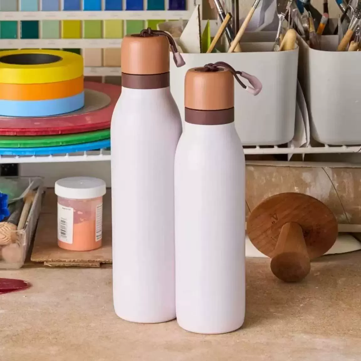 Термос ручной, нержавеющая сталь AISI 304, объём 24oz / 32oz, несколько цветов