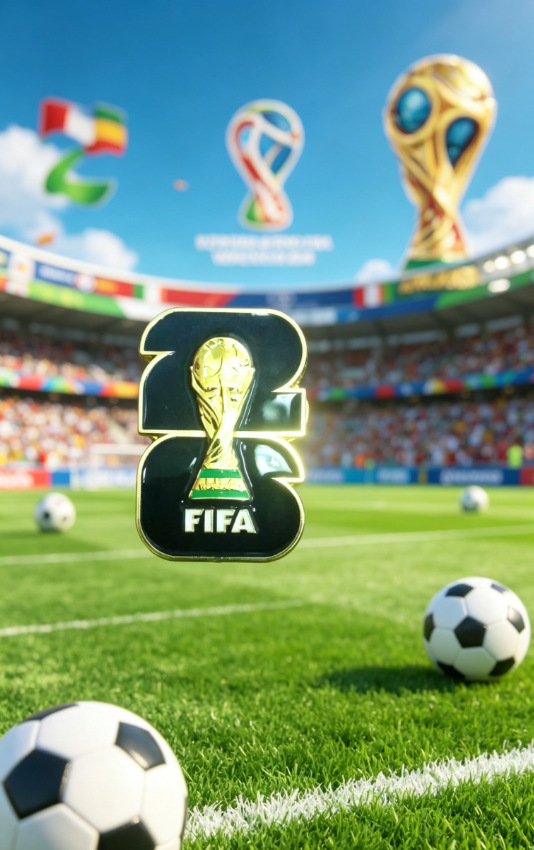 2026 Estados Unidos, Canadá, México, broche de la Copa del Mundo, aleación de goteo de aceite, recuerdos, actividades deportivas, accesorios, mochila