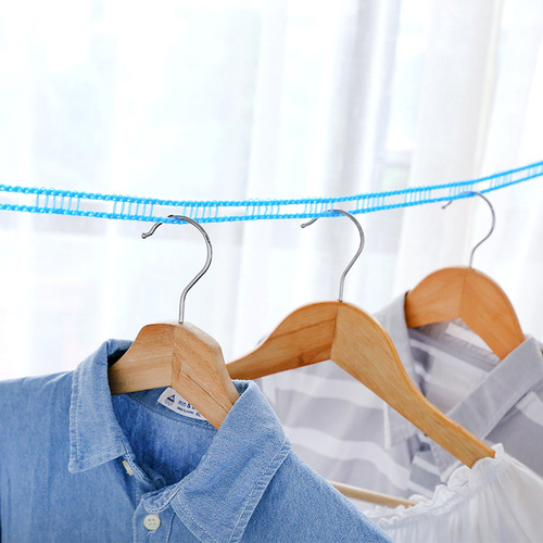 Clothesline indoor and outdoor punch-free cool clothesline non-slip windproof clothesline rope hanging quilt clothesline