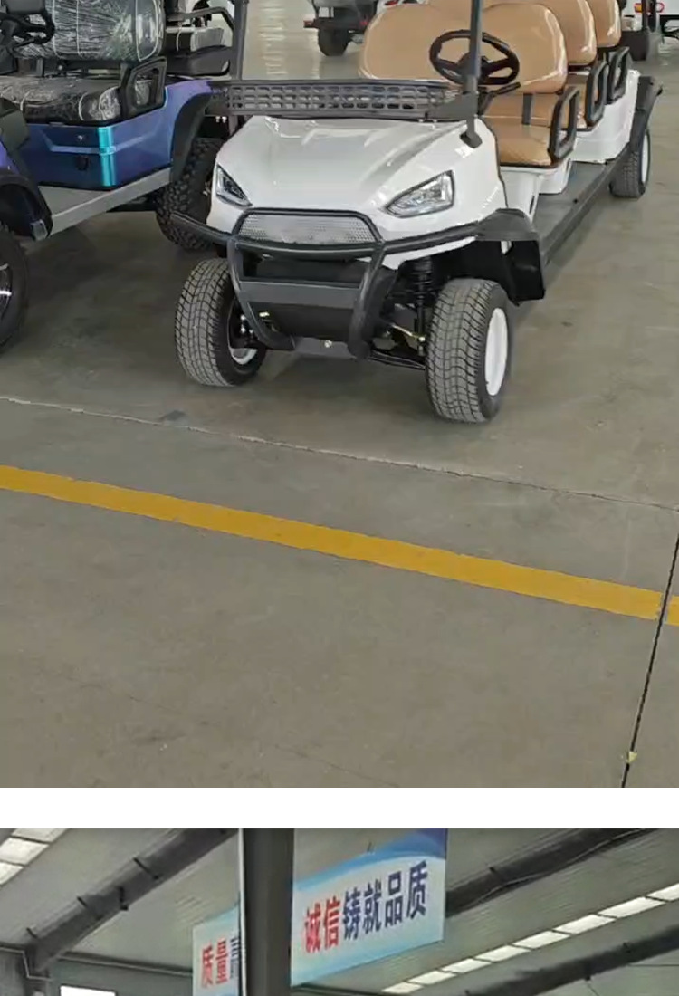 Foreign Trade Cross-Border Golf Cart Off-Road Electric Four-Wheel Sightseeing Car Scenic Golf Course Airport Shuttle Bus