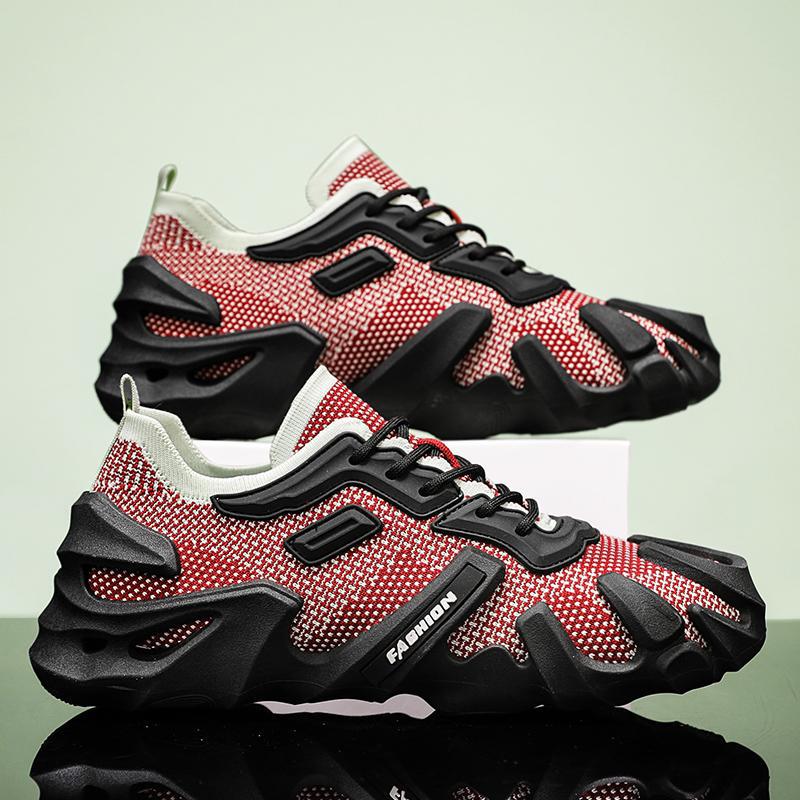 Live 2025 Spring Men's Low-top transpirable Flying Weaving Socks Calzado deportivo Calzado casual sin cordones Calzado de hombre Explosión