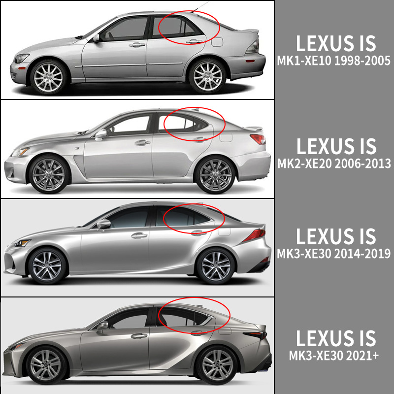 For Lexus IS rain shield rear rain eyebrow Lexus IS XE20 XE30 Window visor