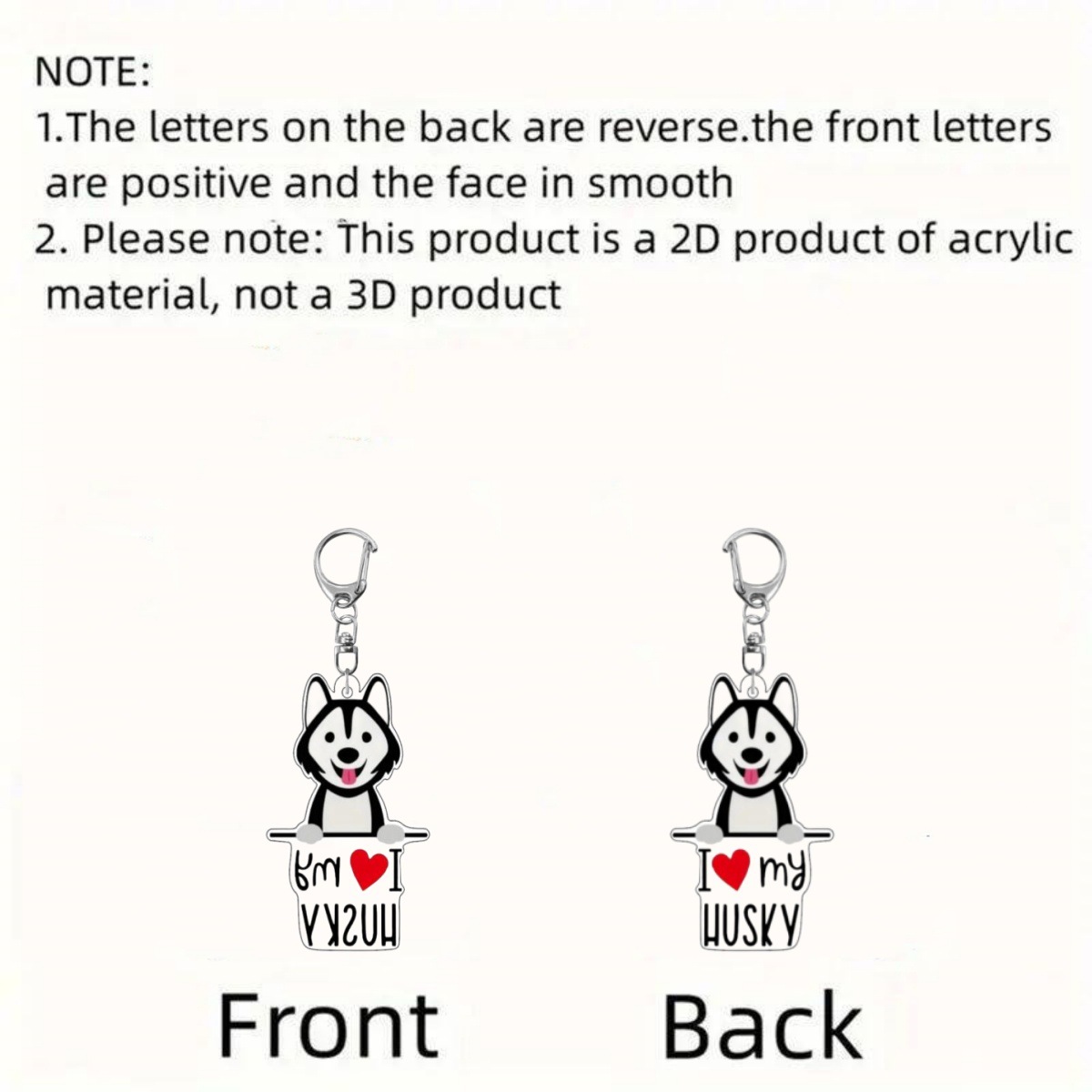 13g Weight Keychain Classification 1 Piece Quantity Holiday, Banquet, Travel Occasion Acrylic Material Letter, Dog Pattern Unisex Gender Ethnic Style, Simple Style Style Ethnic Style Simple Style Letter Dog Arylic Unisex Keychain 1