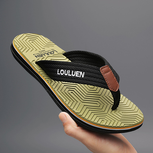 New summer flip-flops for men, non-slip outer wear, Korean version eva beach slippers, men's sandals, flip-flops, fashionable men's shoes
