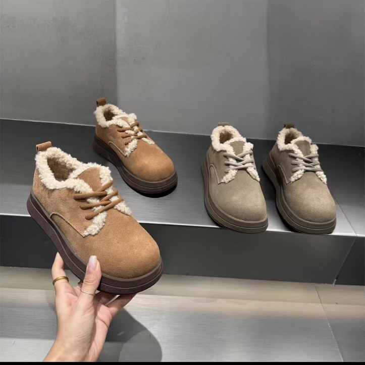 Klassiska snörskor herrstövlar Australien Designer snökängor Ankelskor Ull Läder Varma pälsstövlar Fluffy Mules Vinter Herrskor_voghion.com